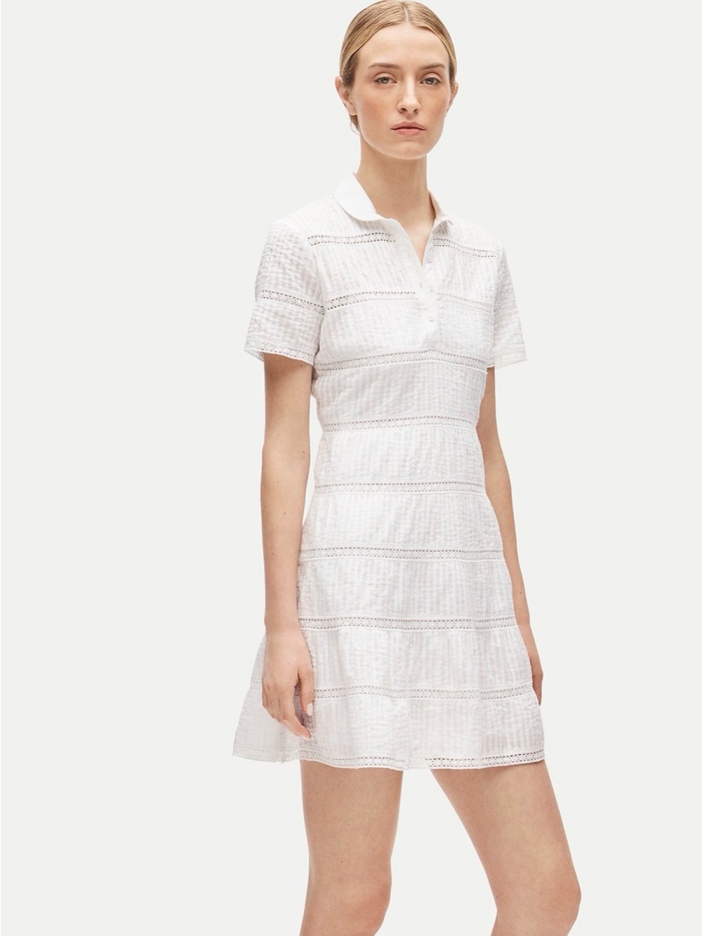 NWT JCrew Tiered shirt-dress in cotton voile - Picture 4 of 4